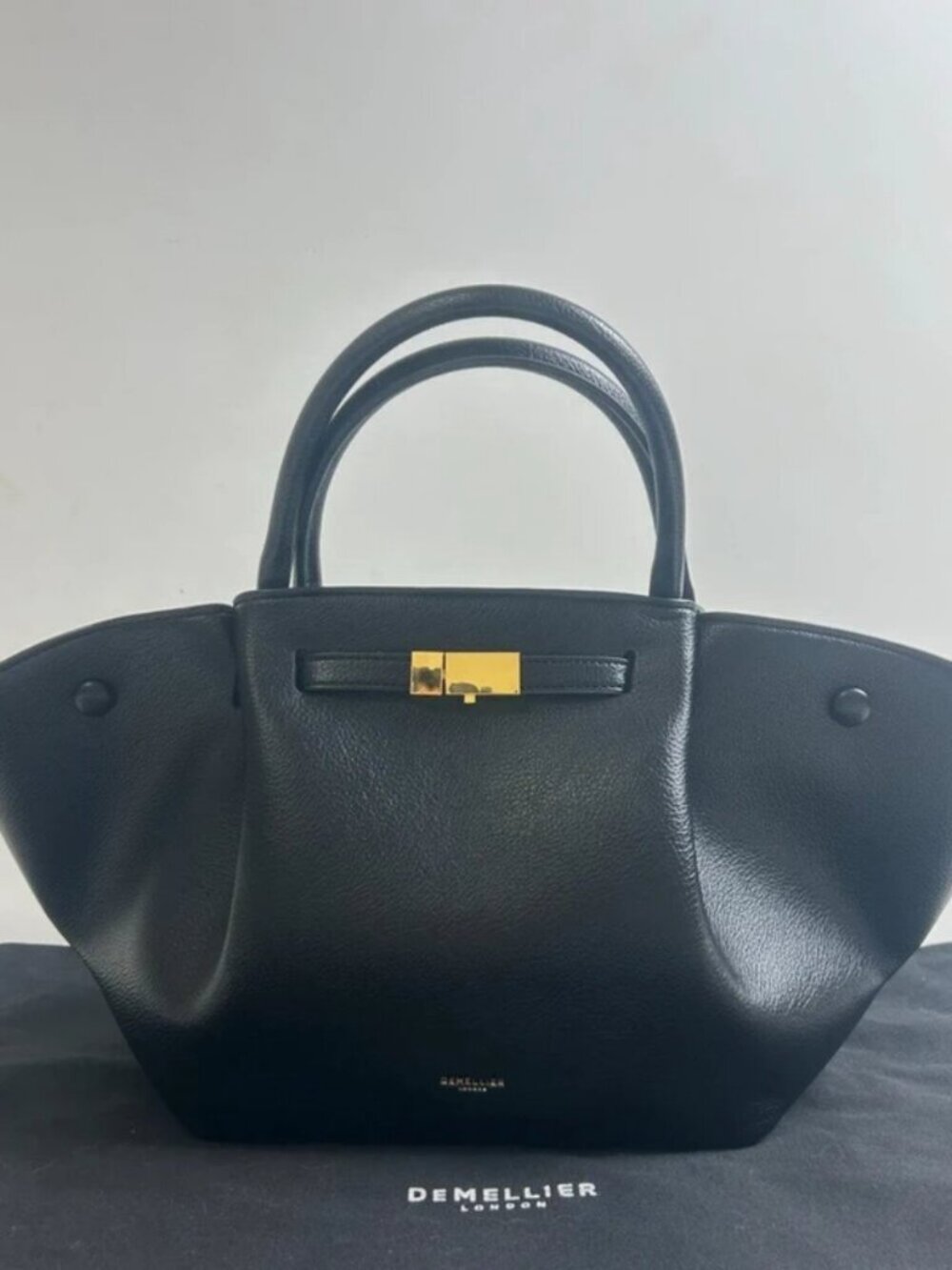 DeMellier The New York Black Leather Tote